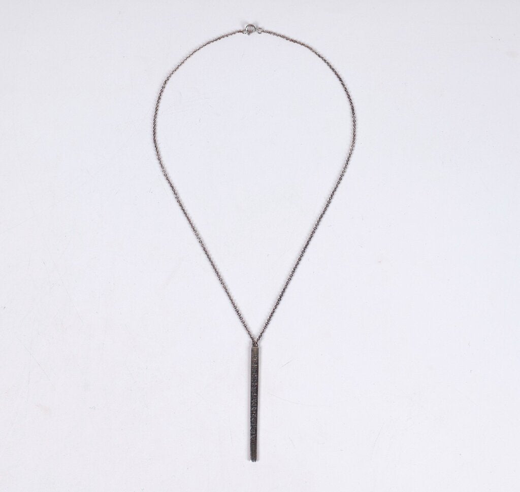 Sterling Sanskrit Inscribed Pendant
