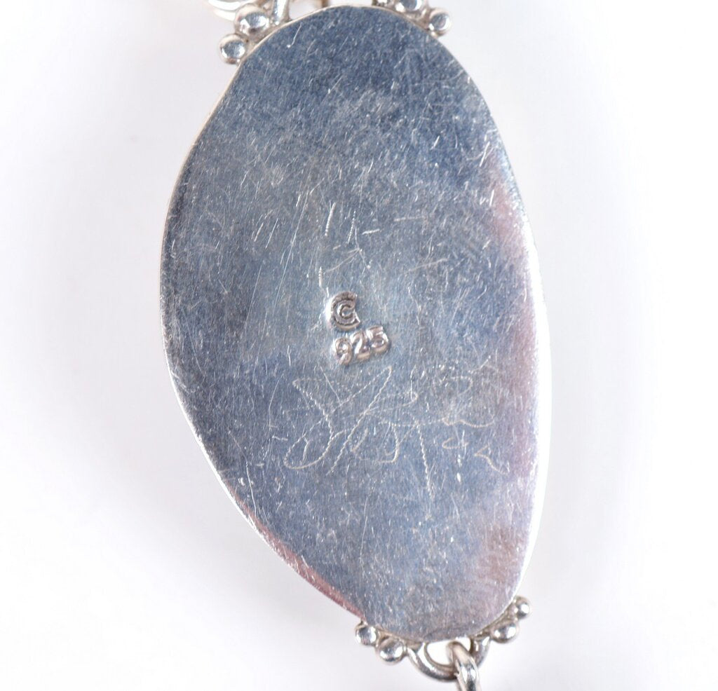 Sterling Boulder Opal and Amethyst Pendant