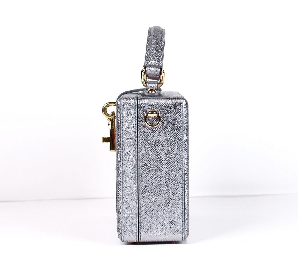 Sicilian Family Metallic Calfskin Crossbody Bag