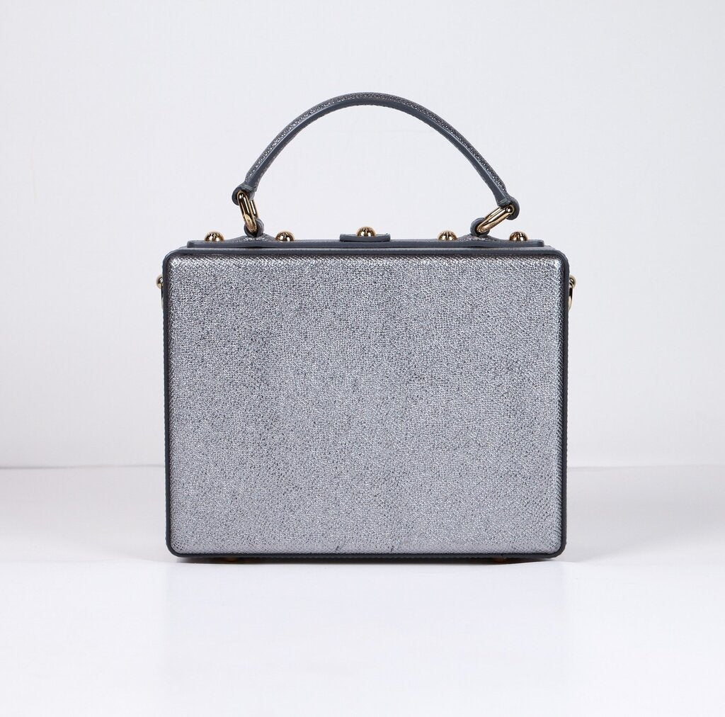 Sicilian Family Metallic Calfskin Crossbody Bag