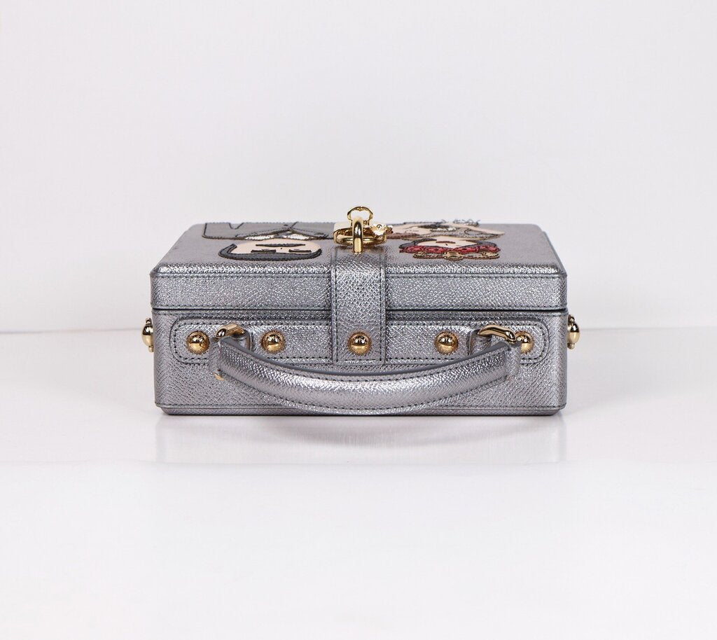 Sicilian Family Metallic Calfskin Crossbody Bag