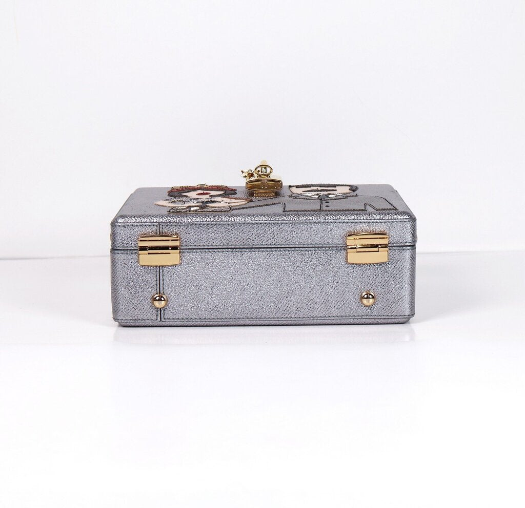 Sicilian Family Metallic Calfskin Crossbody Bag