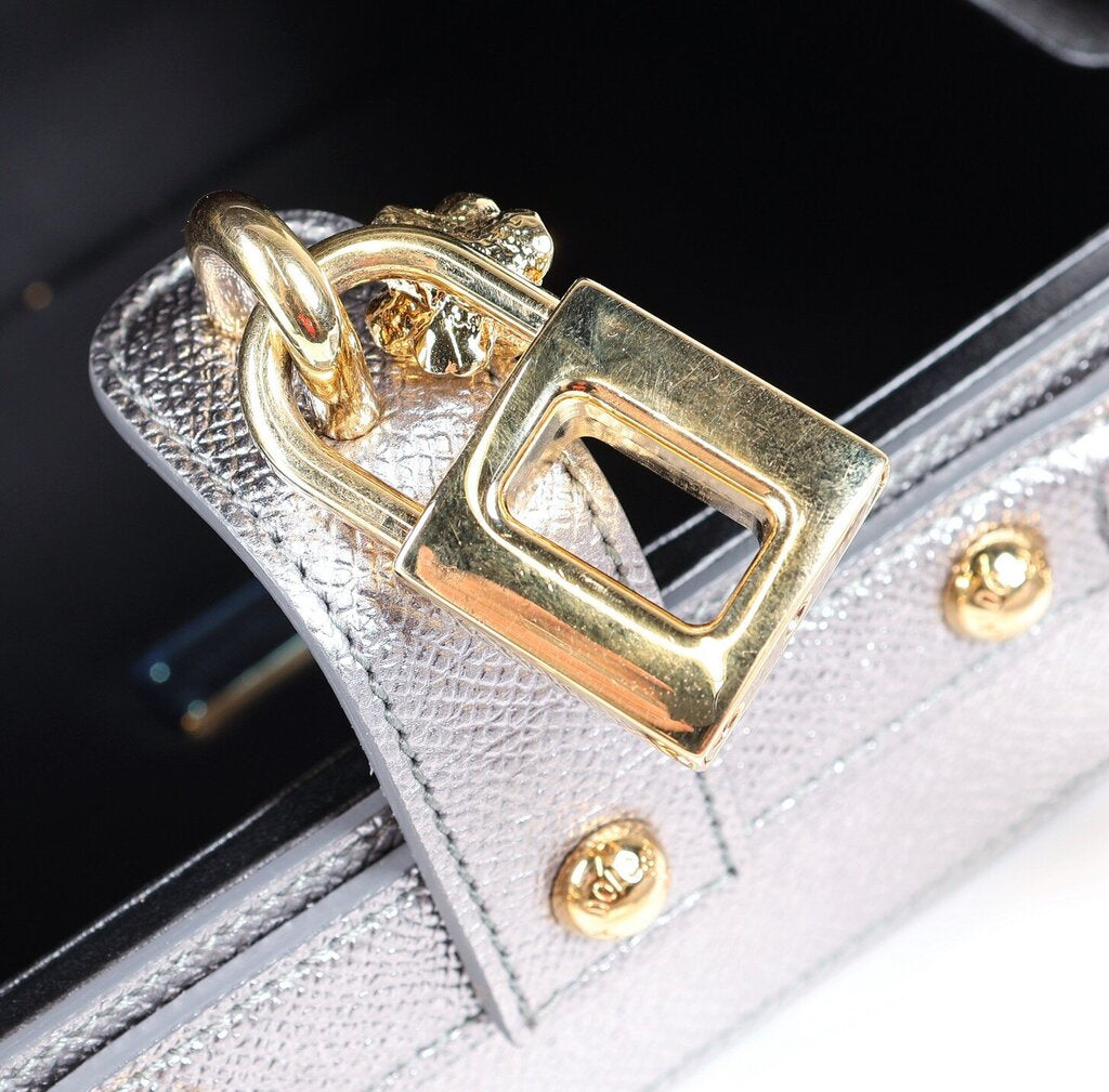 Sicilian Family Metallic Calfskin Crossbody Bag