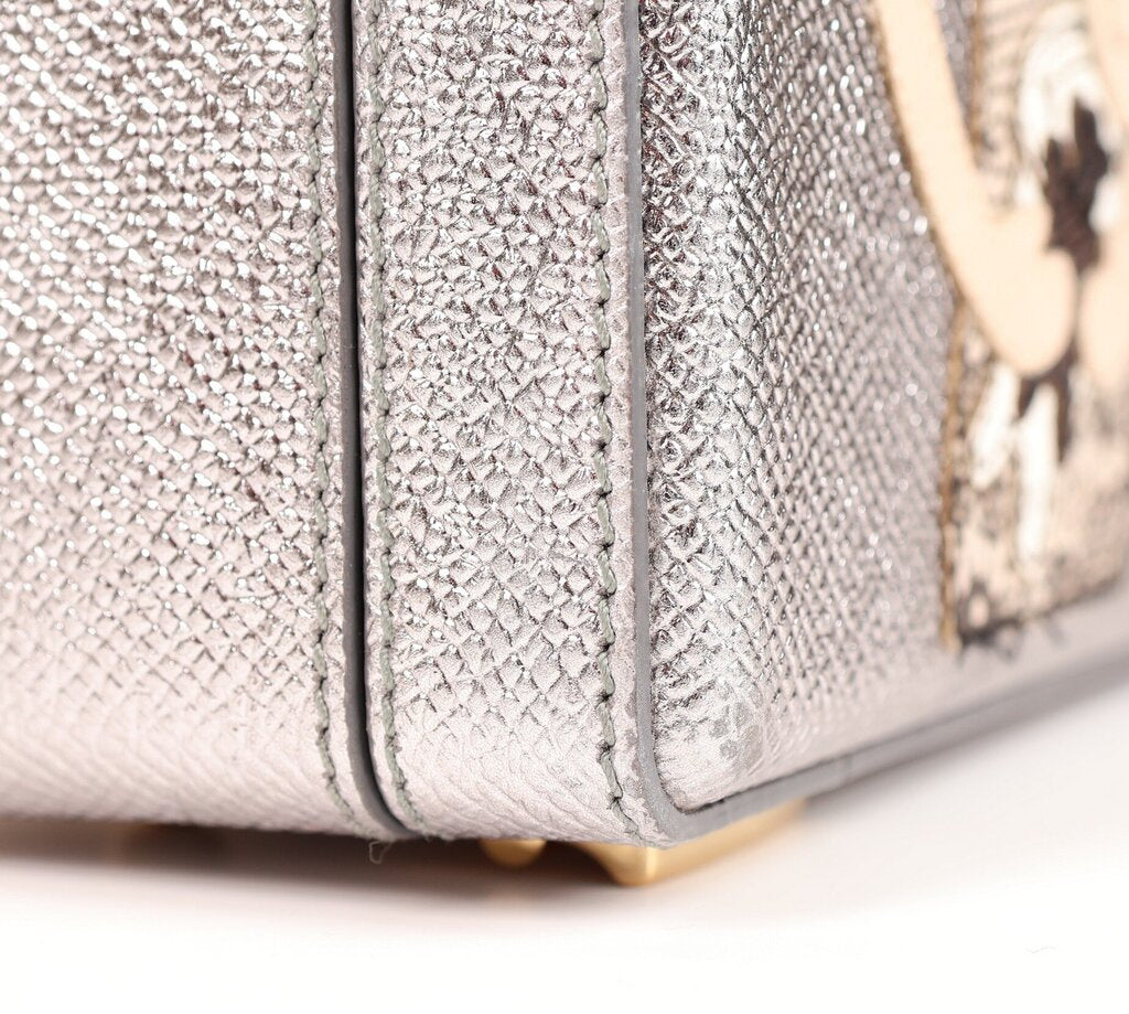 Sicilian Family Metallic Calfskin Crossbody Bag