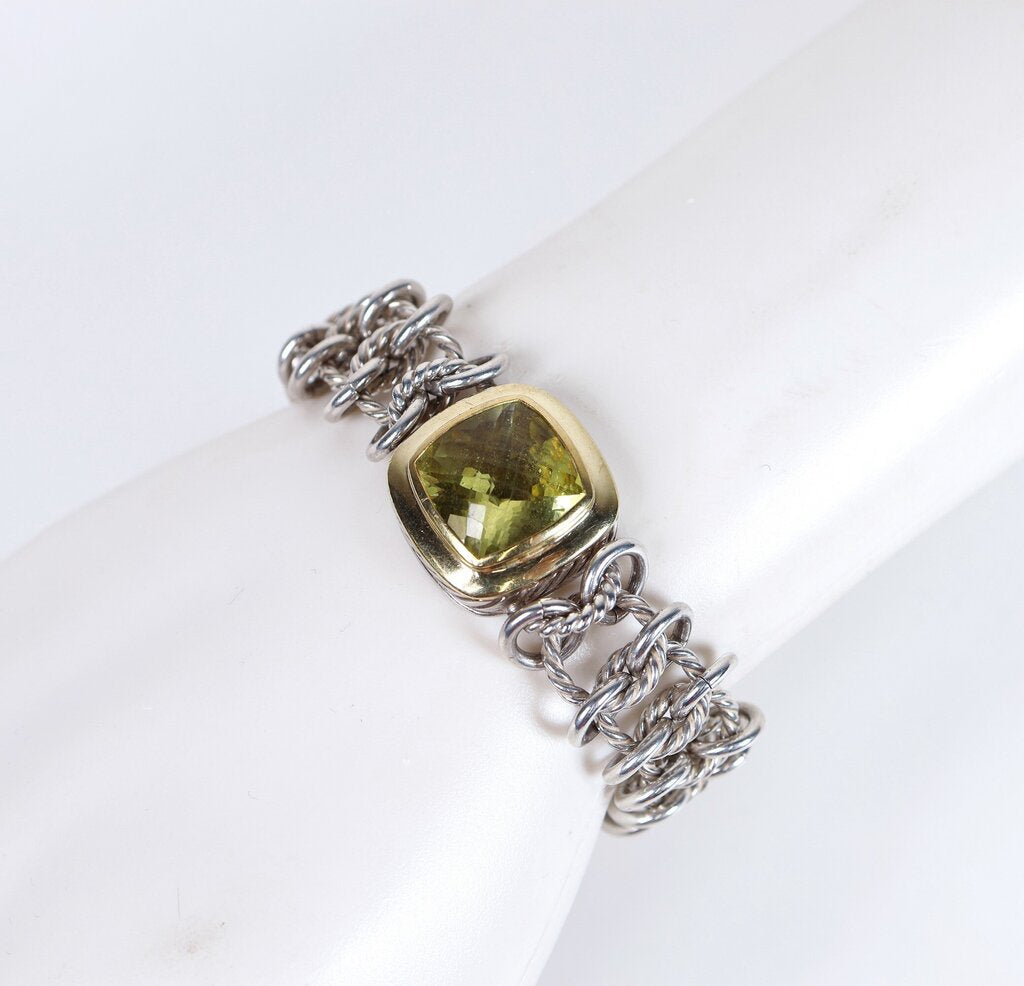 Sterling and 18K Gold with Citrine Bracelet