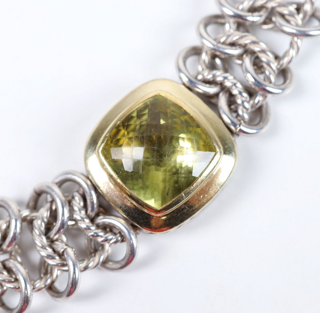 Sterling and 18K Gold with Citrine Bracelet