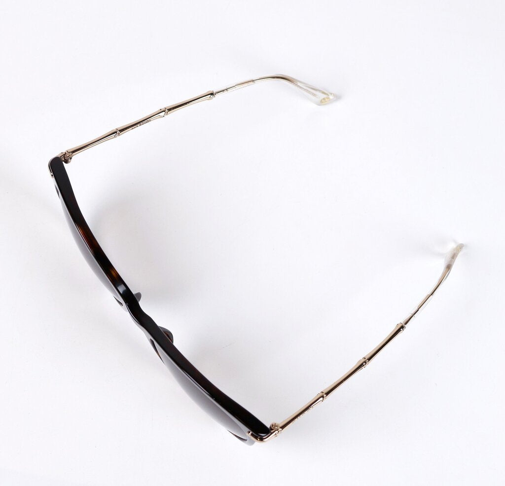Black Sunglasses w/Gold Bamboo Arms