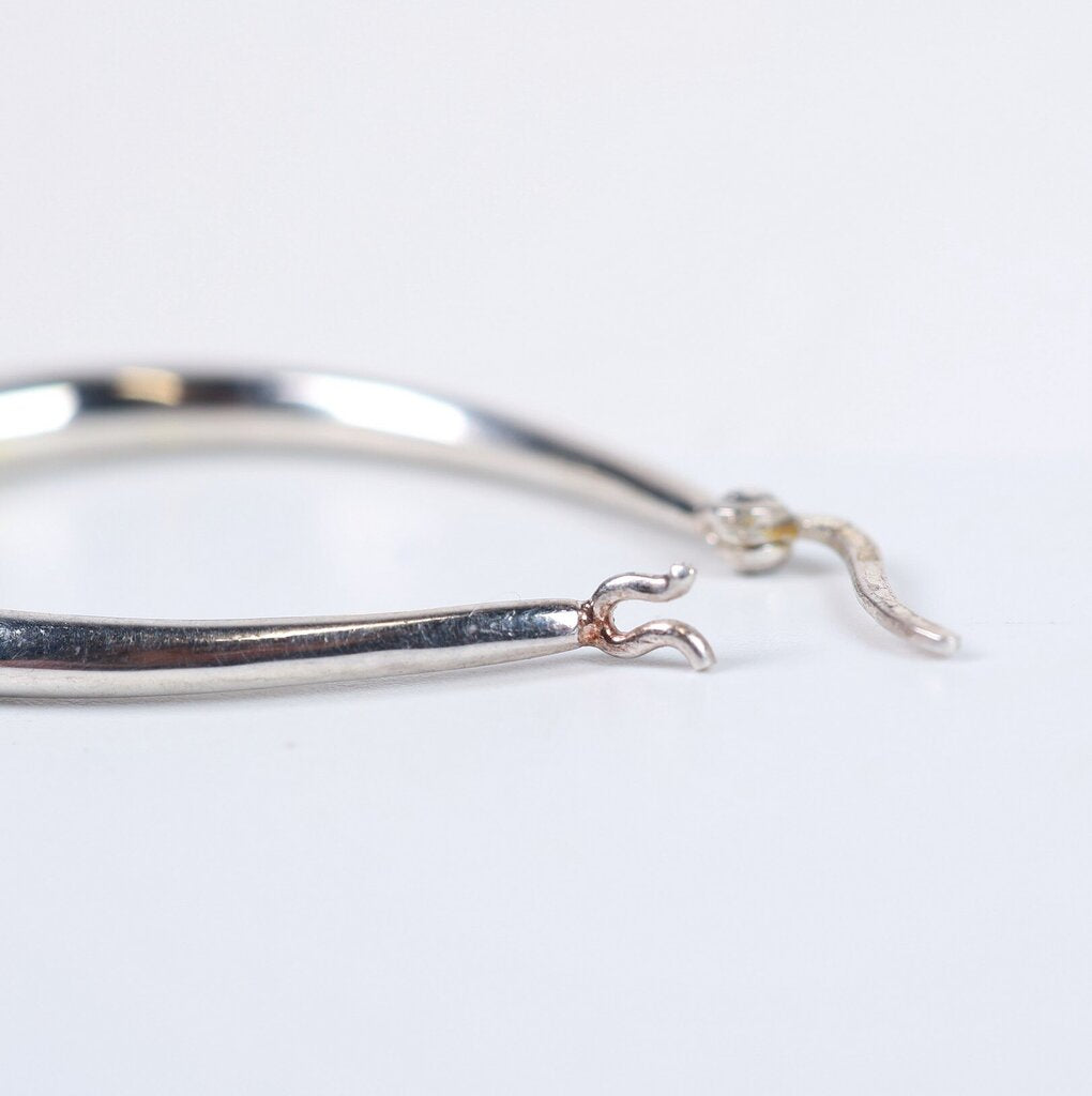 Sterling Oval Hoop Earrings