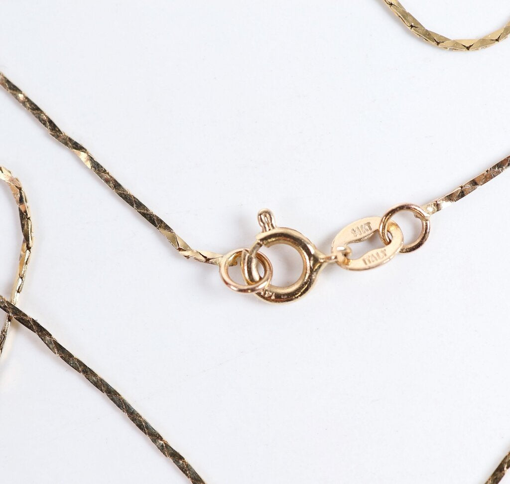 14K Triangle Link Chain (30)