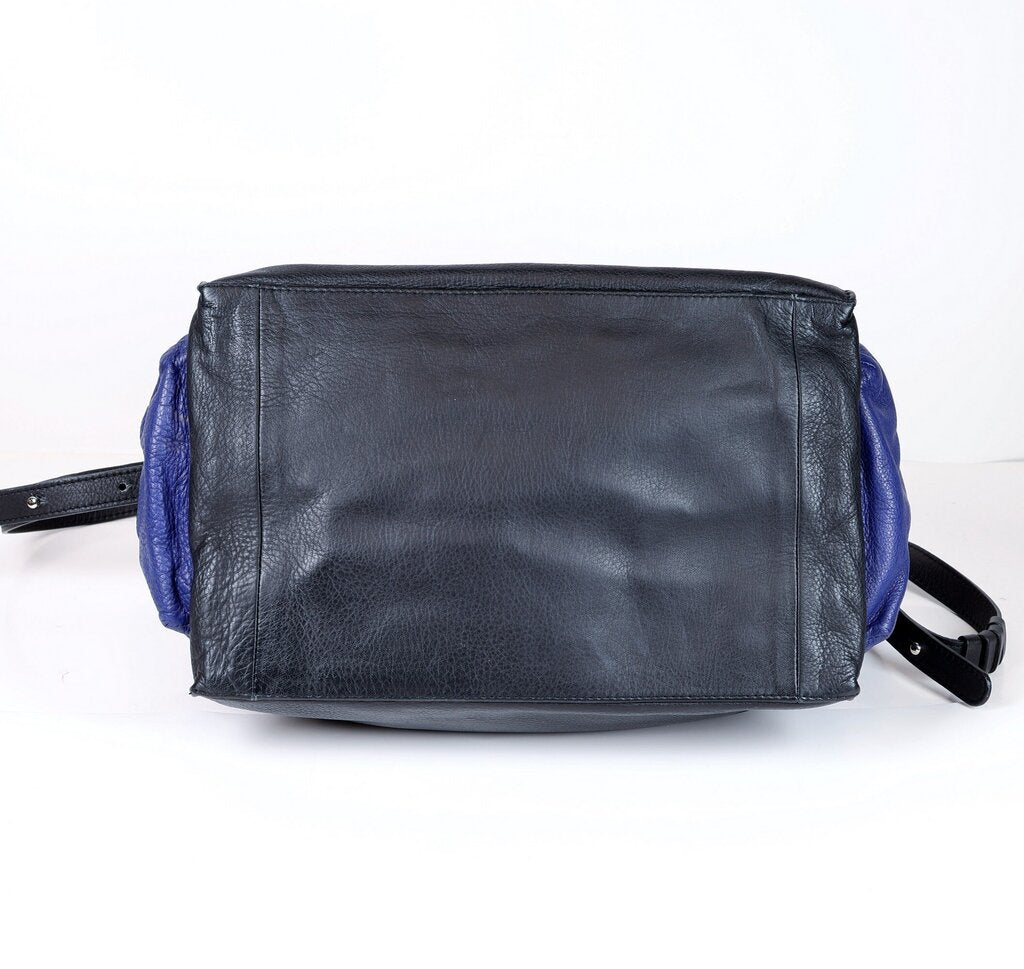 Black/RoyalCream Two Way Zip Tote