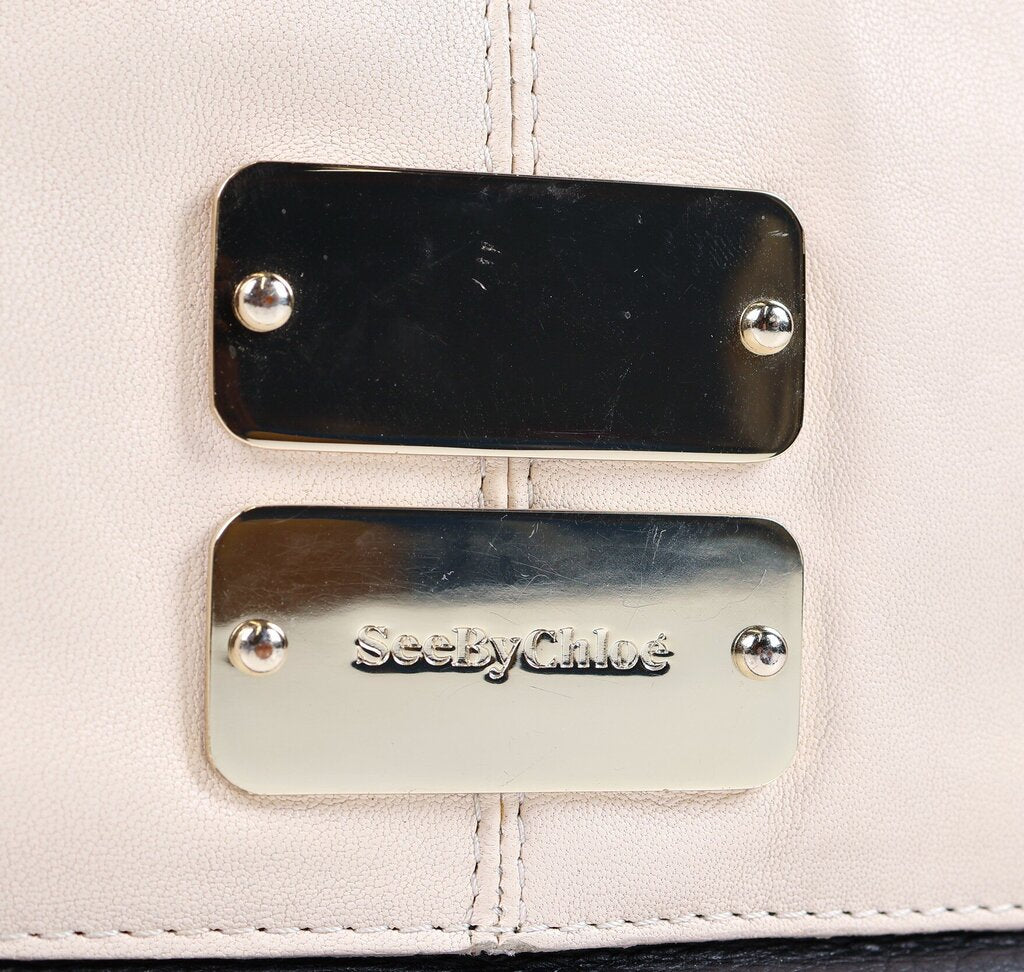 Black/RoyalCream Two Way Zip Tote