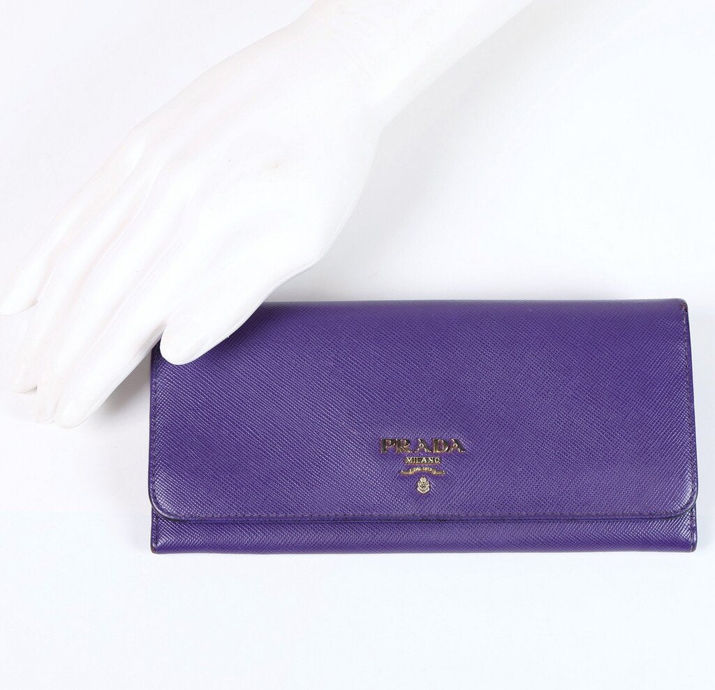 Purple Leather Trifold