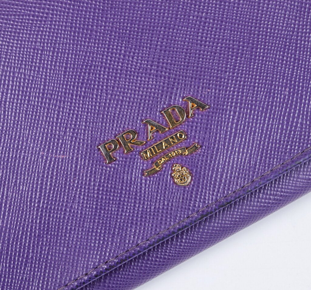 Purple Leather Trifold