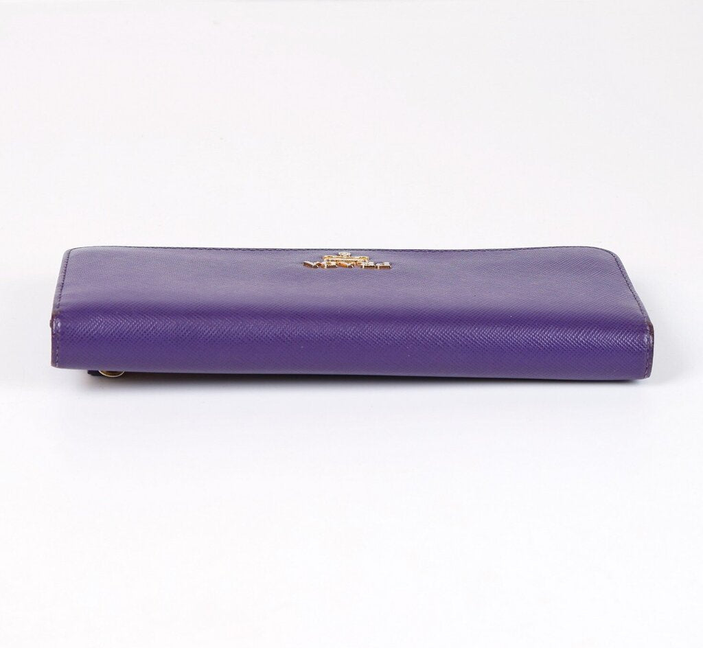 Purple Leather Trifold