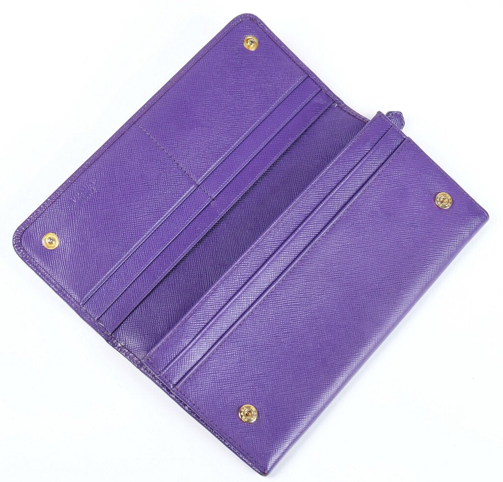 Purple Leather Trifold