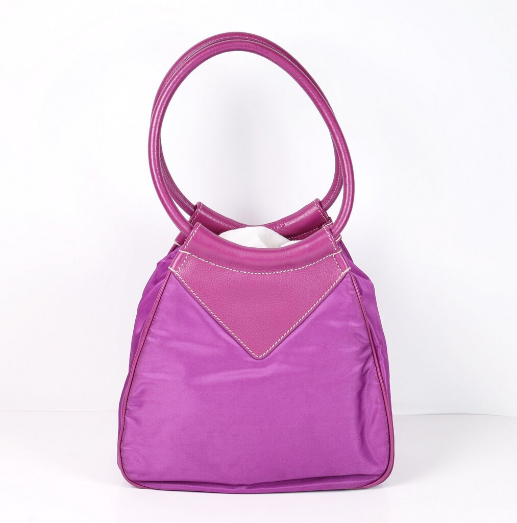 Magenta Ring Handle Shoulder Bag