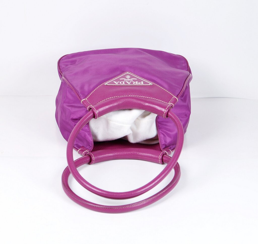 Magenta Ring Handle Shoulder Bag