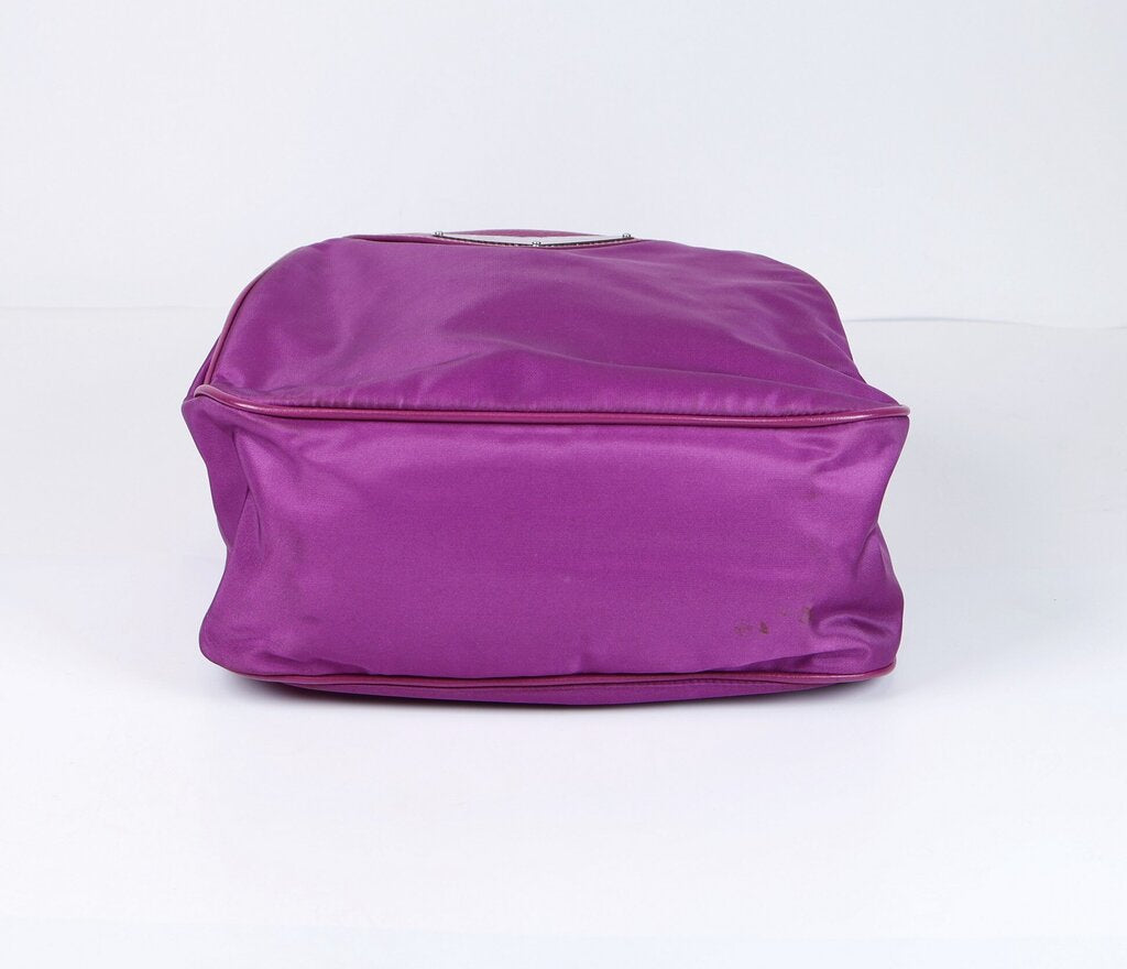 Magenta Ring Handle Shoulder Bag