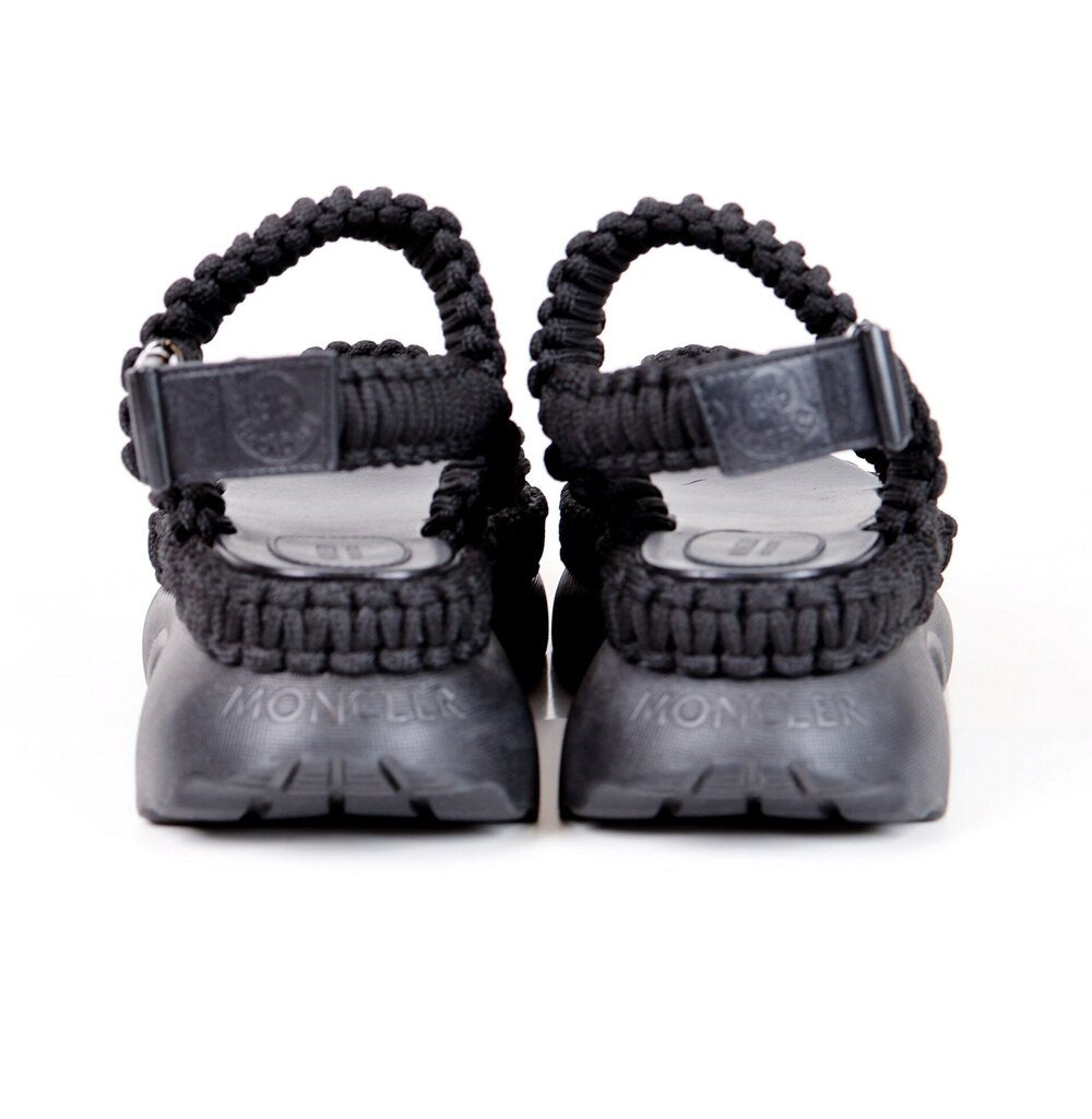 Black Woven Rubber Platform Sandal (7)