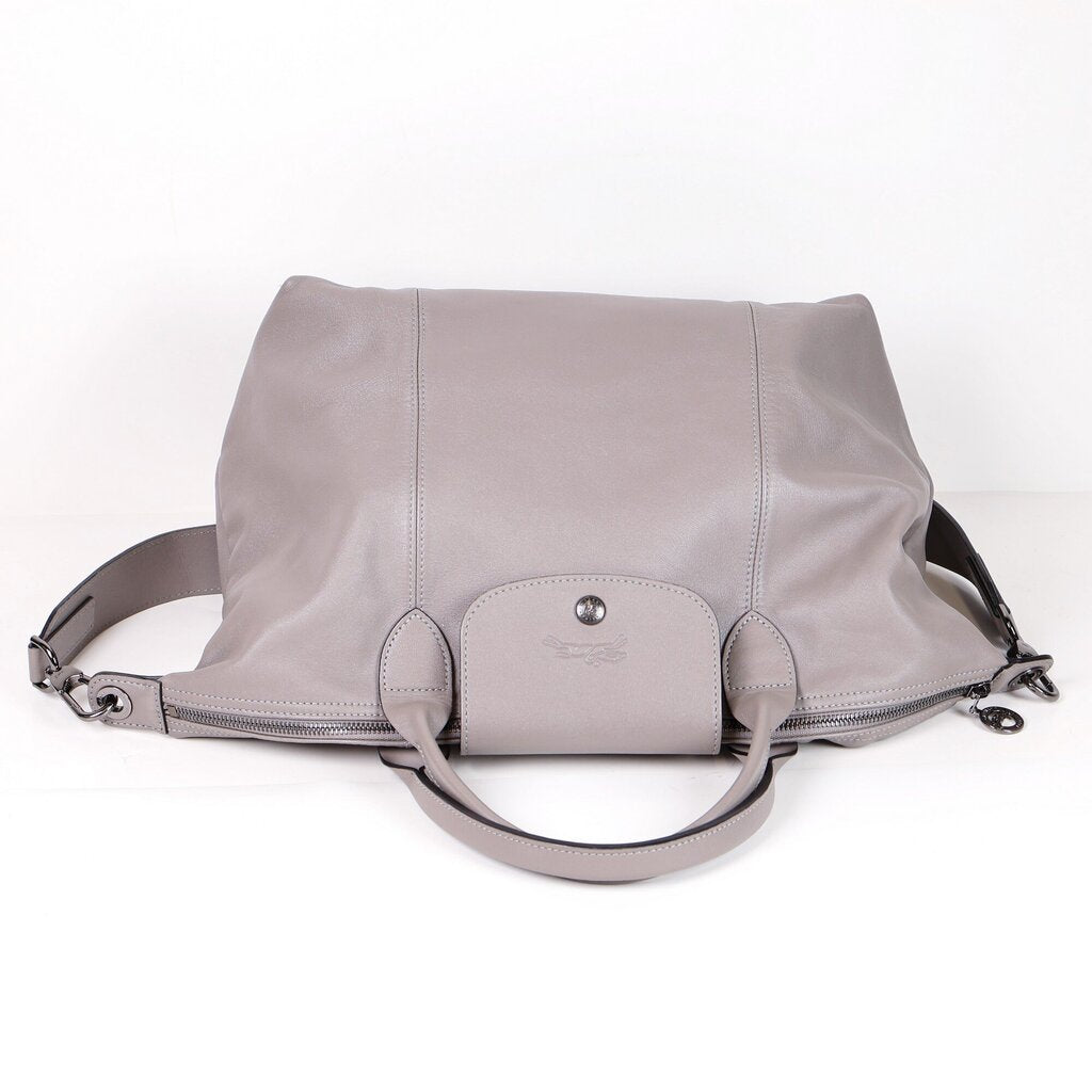 Grey Leather 'Le Pliage Cuir' Tote