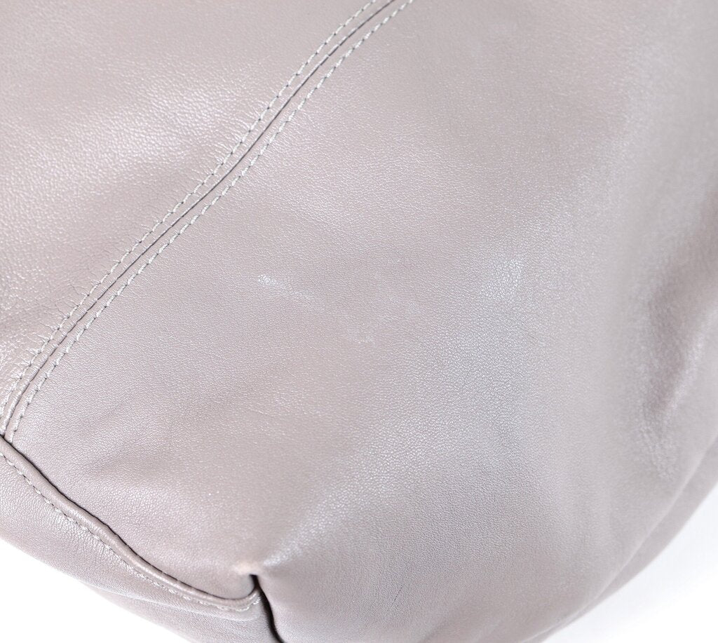 Grey Leather 'Le Pliage Cuir' Tote