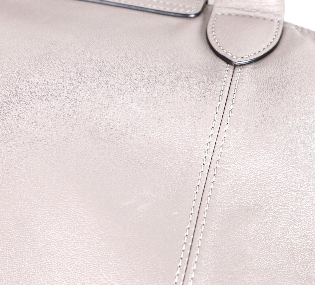 Grey Leather 'Le Pliage Cuir' Tote