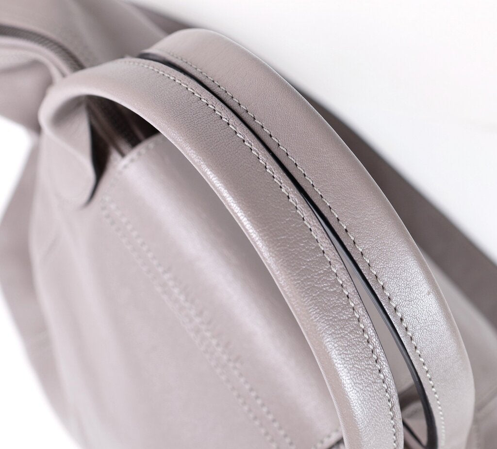 Grey Leather 'Le Pliage Cuir' Tote
