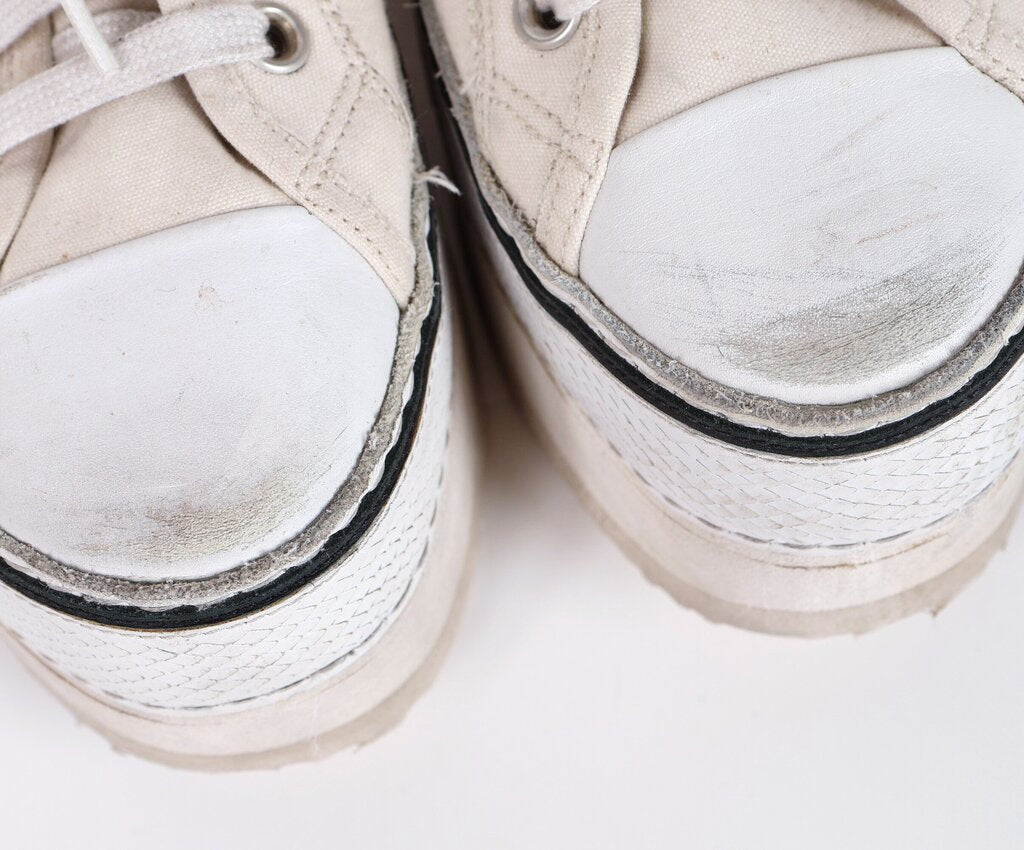 Off-white Distressed Platform High Top Sneakers (10)