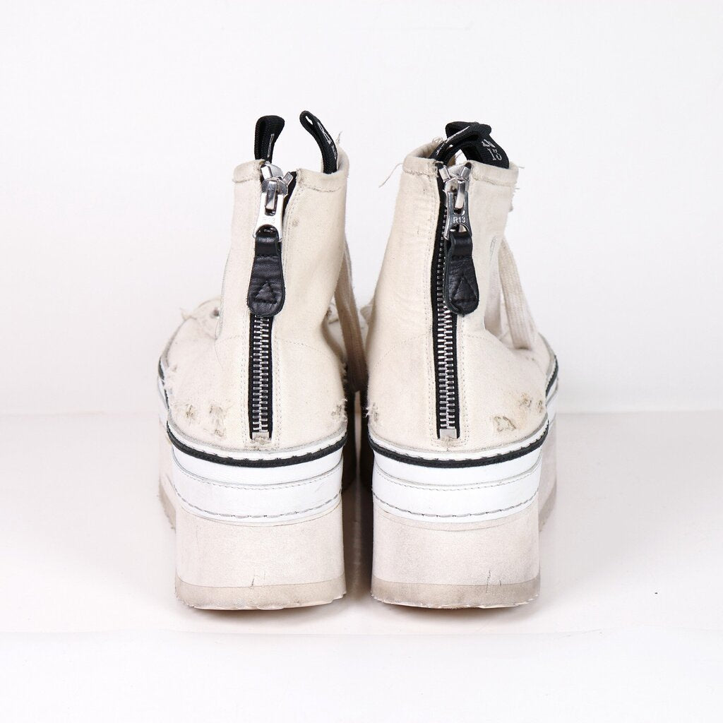 Off-white Distressed Platform High Top Sneakers (10)