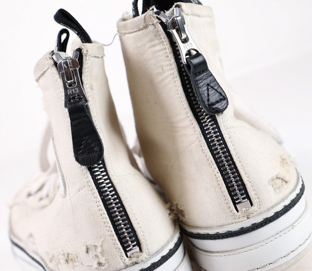 Off-white Distressed Platform High Top Sneakers (10)