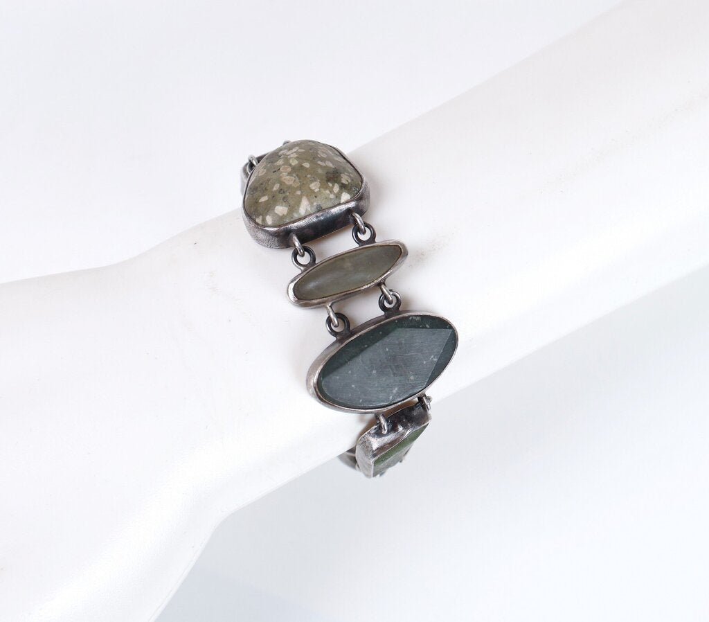 'XL River Rock' Bezel Link Bracelet