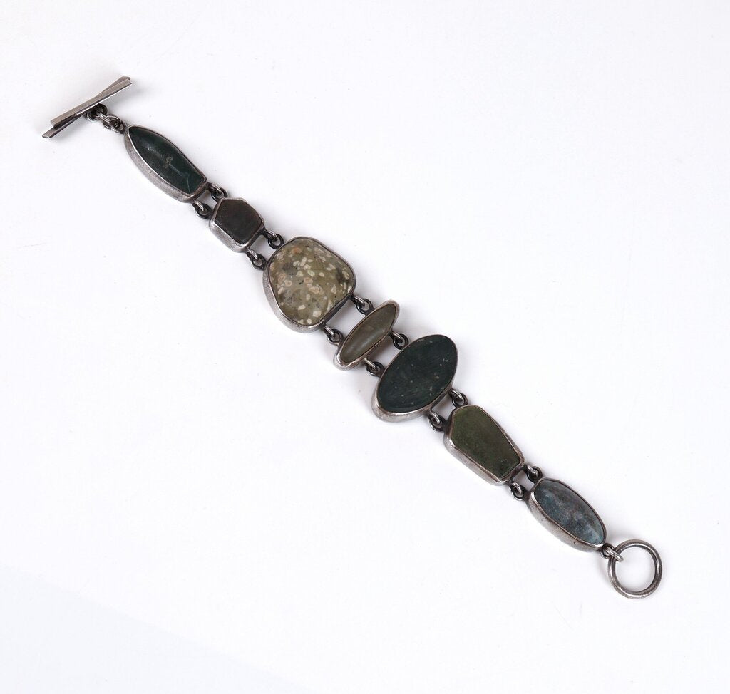 'XL River Rock' Bezel Link Bracelet