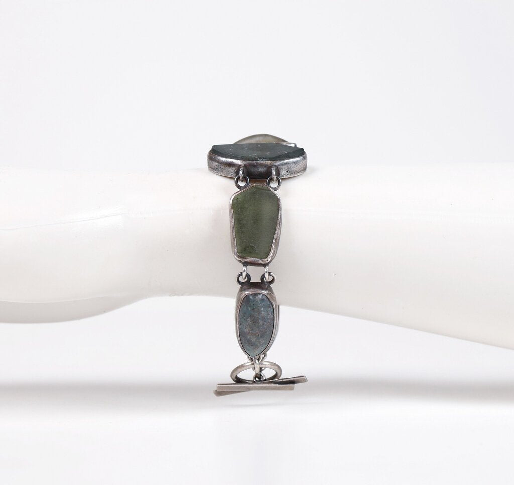 'XL River Rock' Bezel Link Bracelet