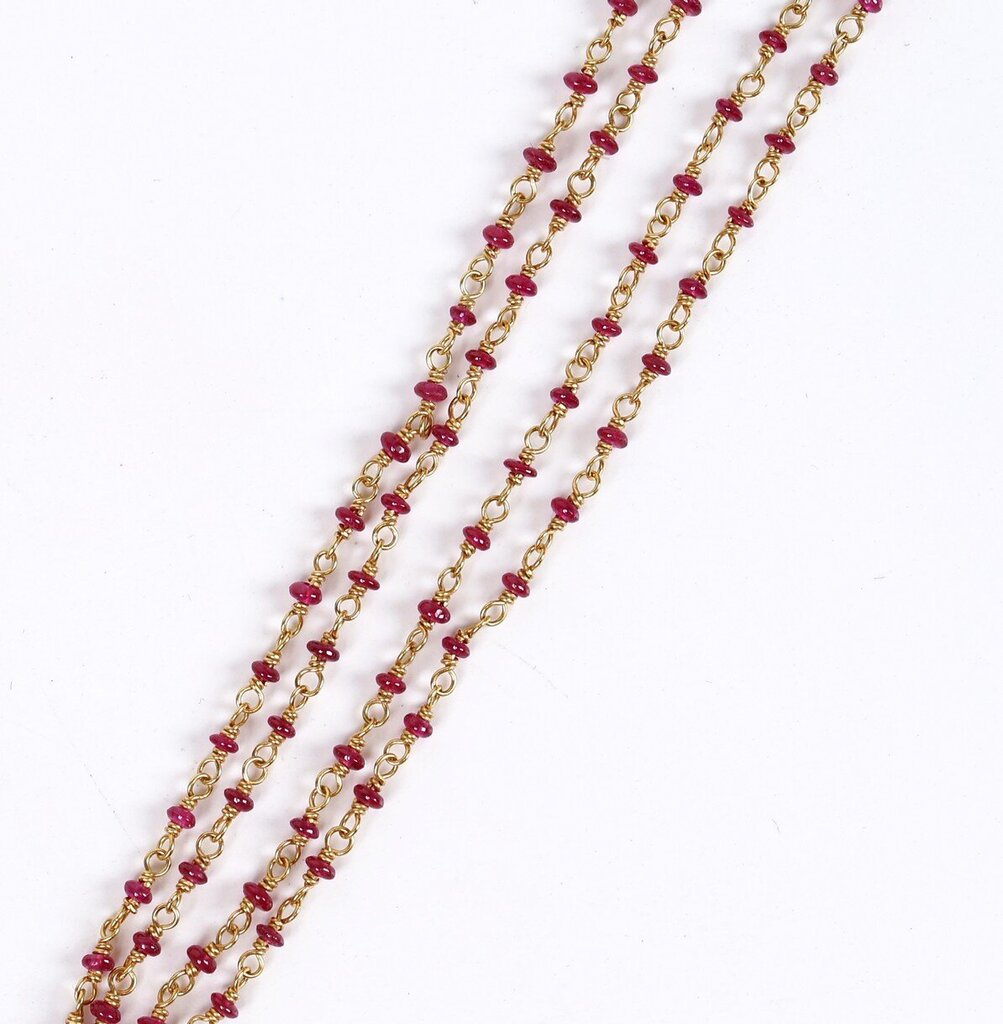 'Spun Sugar' with Rubies and Peridot Drop
