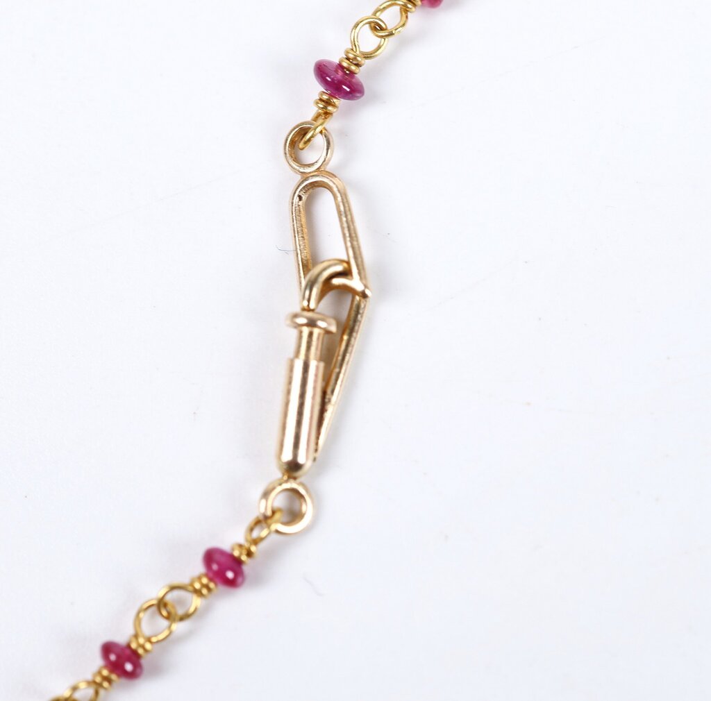 'Spun Sugar' with Rubies and Peridot Drop