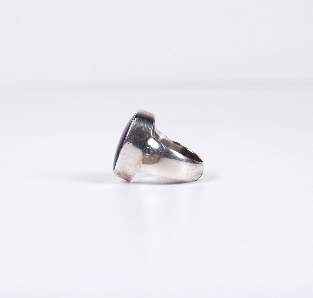 Sterling and Charoite Ring (8.5)