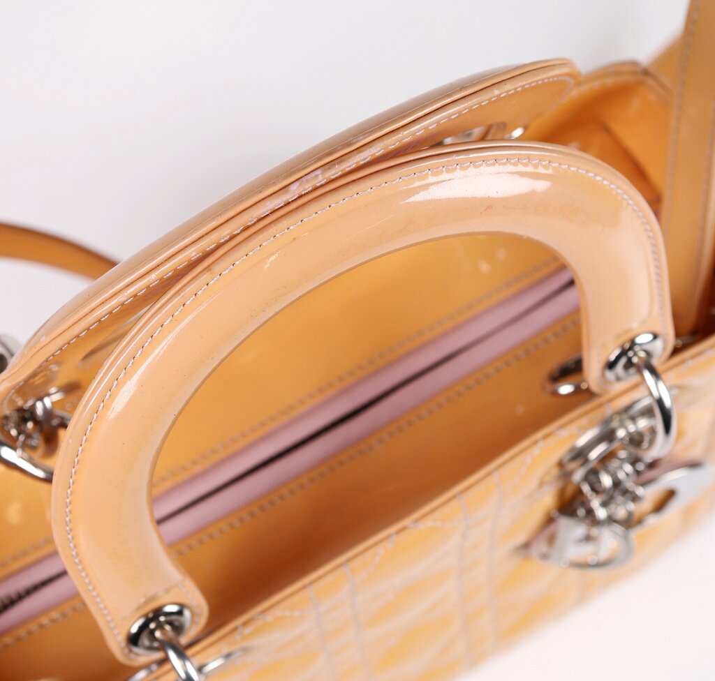 Small Buttercup Patent Leather 'Lady Dior'