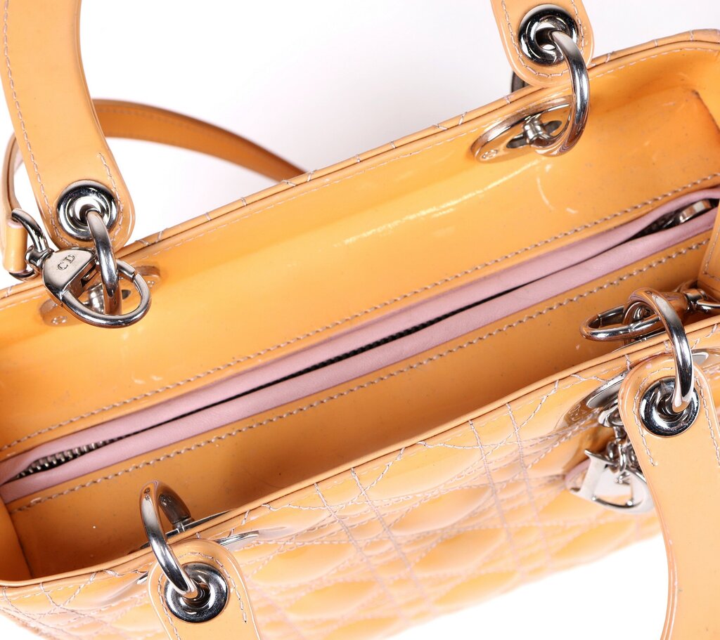 Small Buttercup Patent Leather 'Lady Dior'