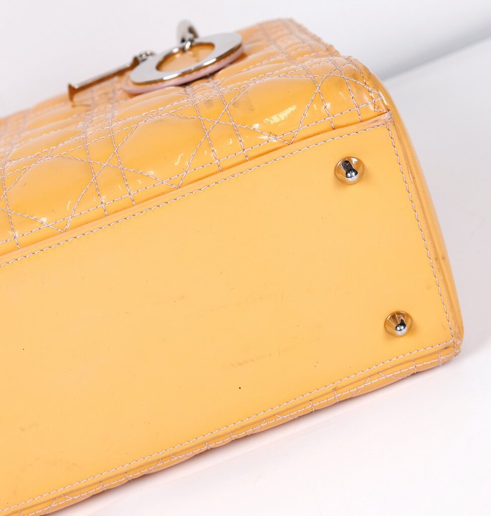 Small Buttercup Patent Leather 'Lady Dior'