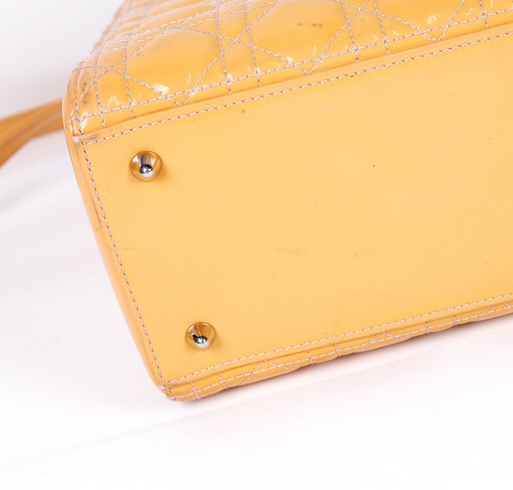 Small Buttercup Patent Leather 'Lady Dior'