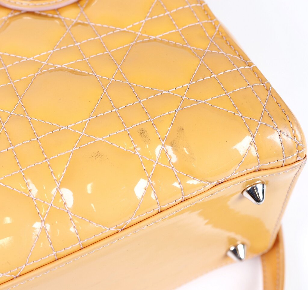 Small Buttercup Patent Leather 'Lady Dior'