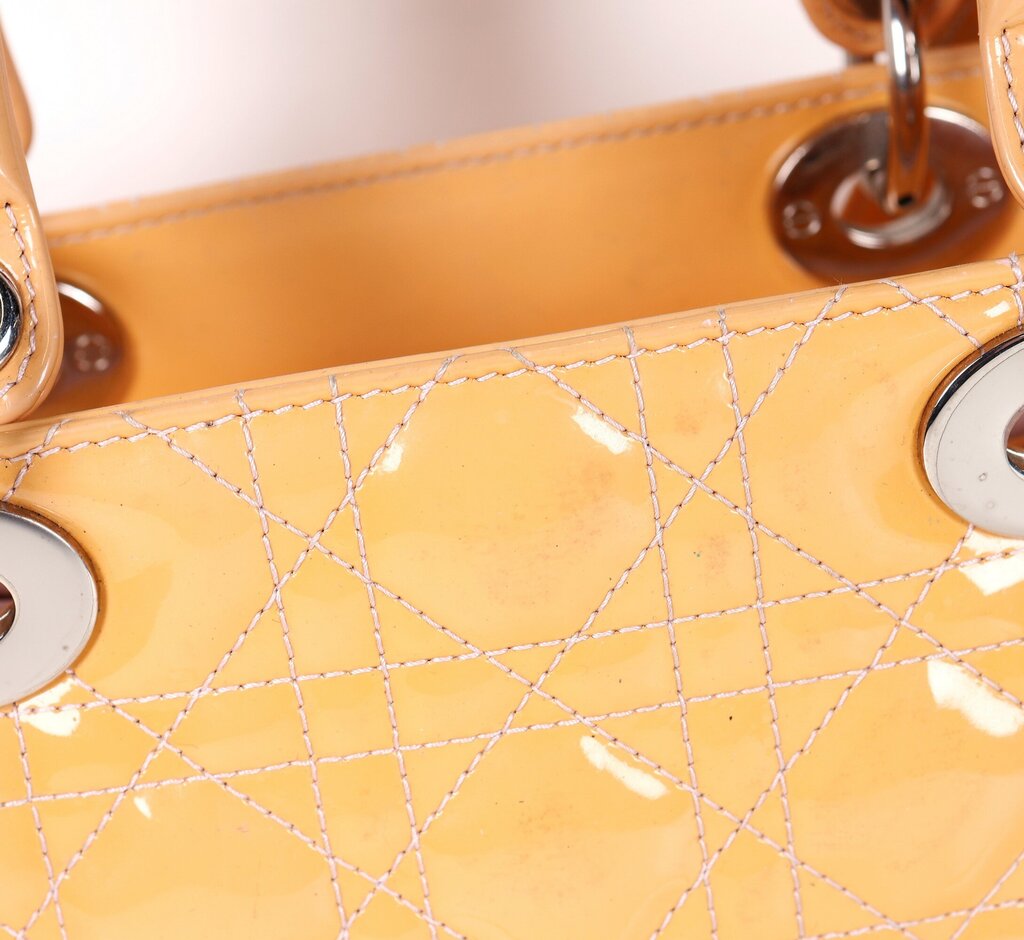 Small Buttercup Patent Leather 'Lady Dior'