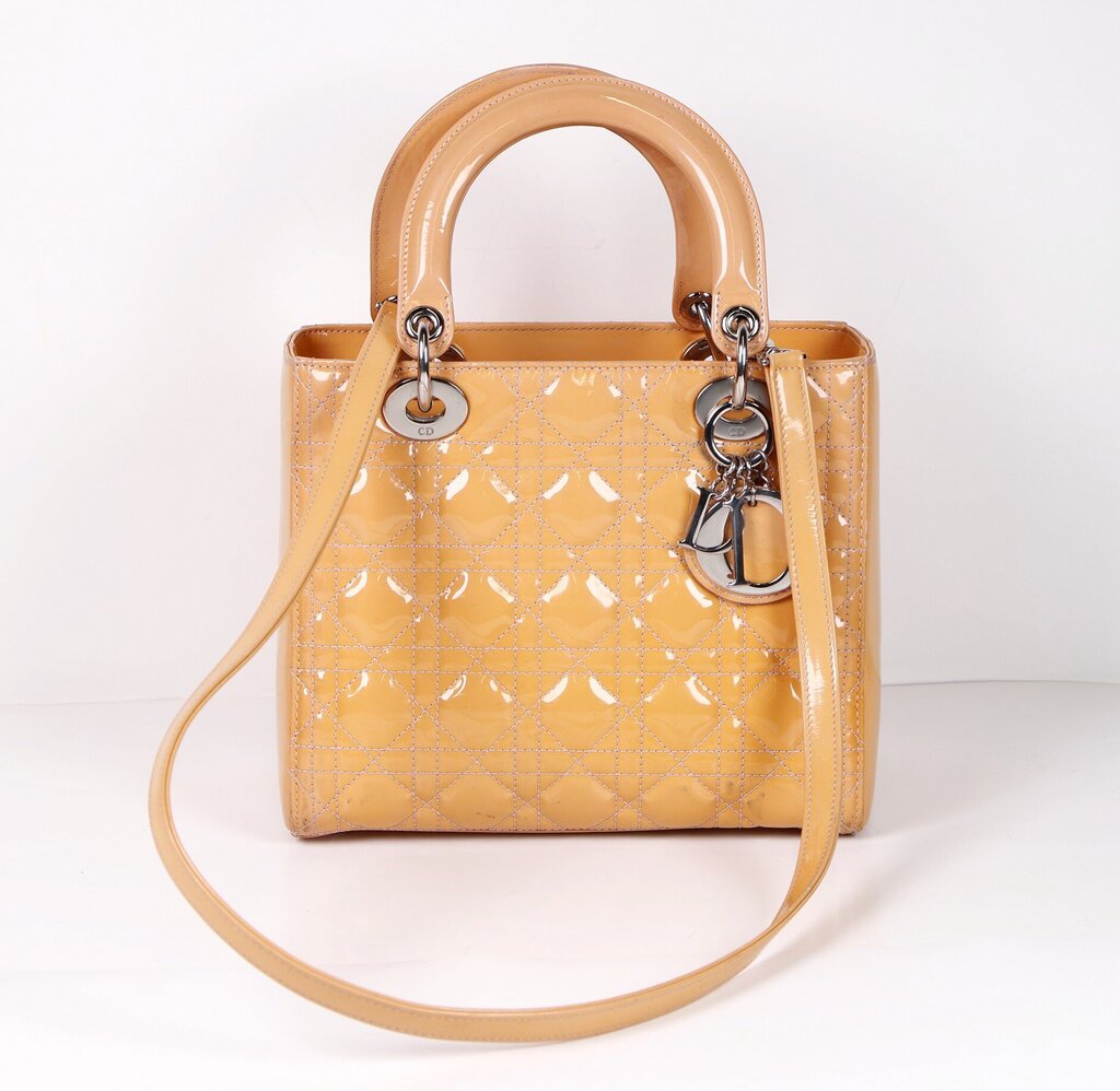 Small Buttercup Patent Leather 'Lady Dior'