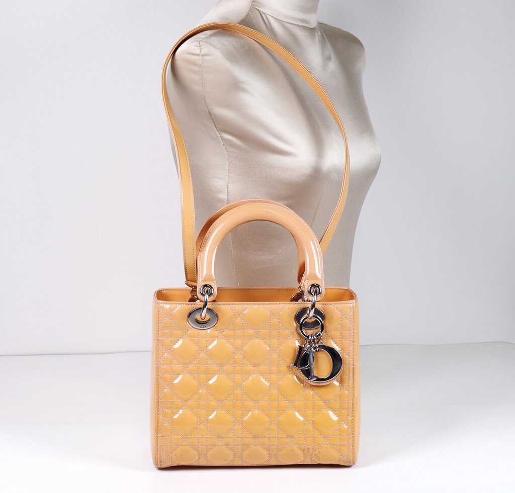 Small Buttercup Patent Leather 'Lady Dior'