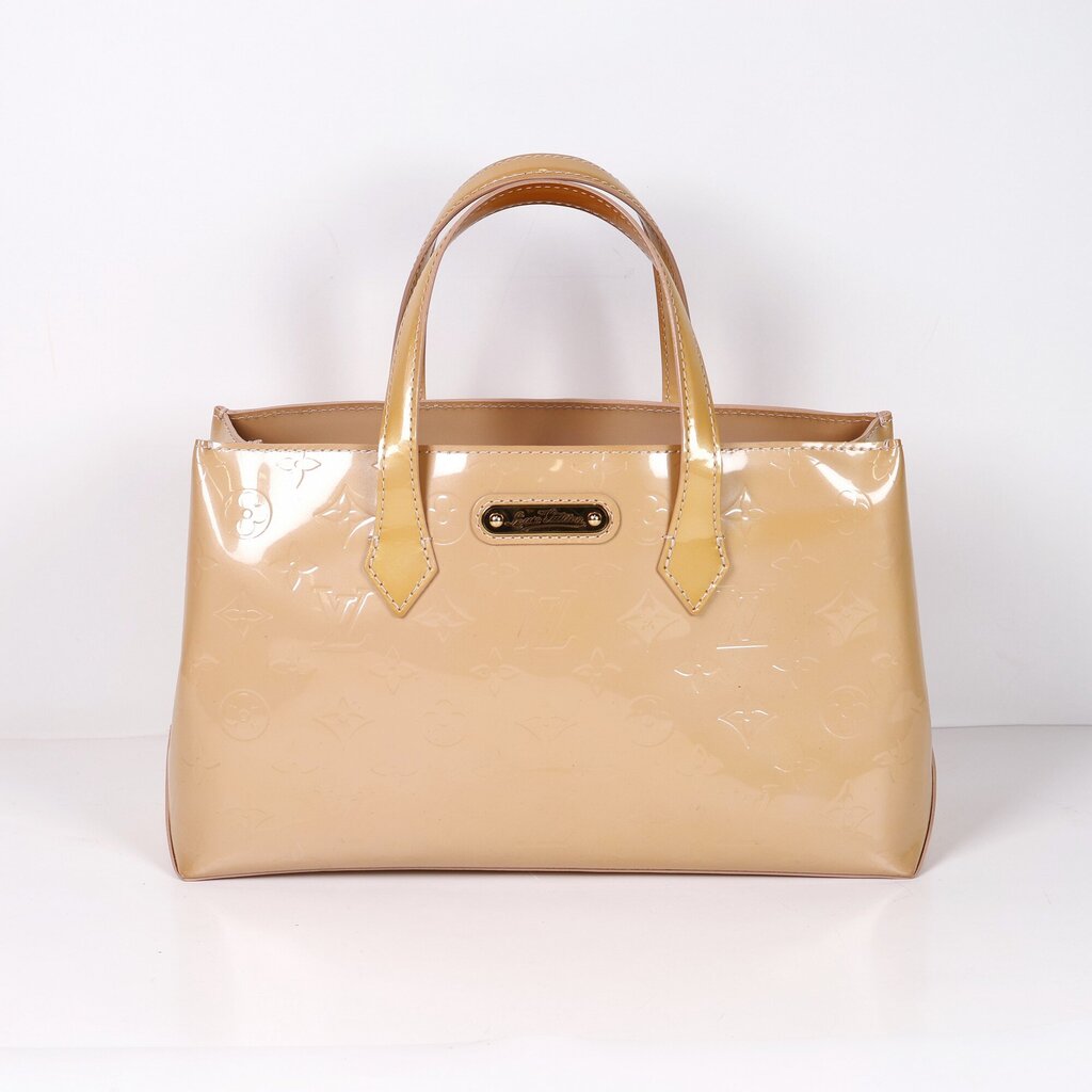 Beige Patent Leather 'Wilshire' Bag