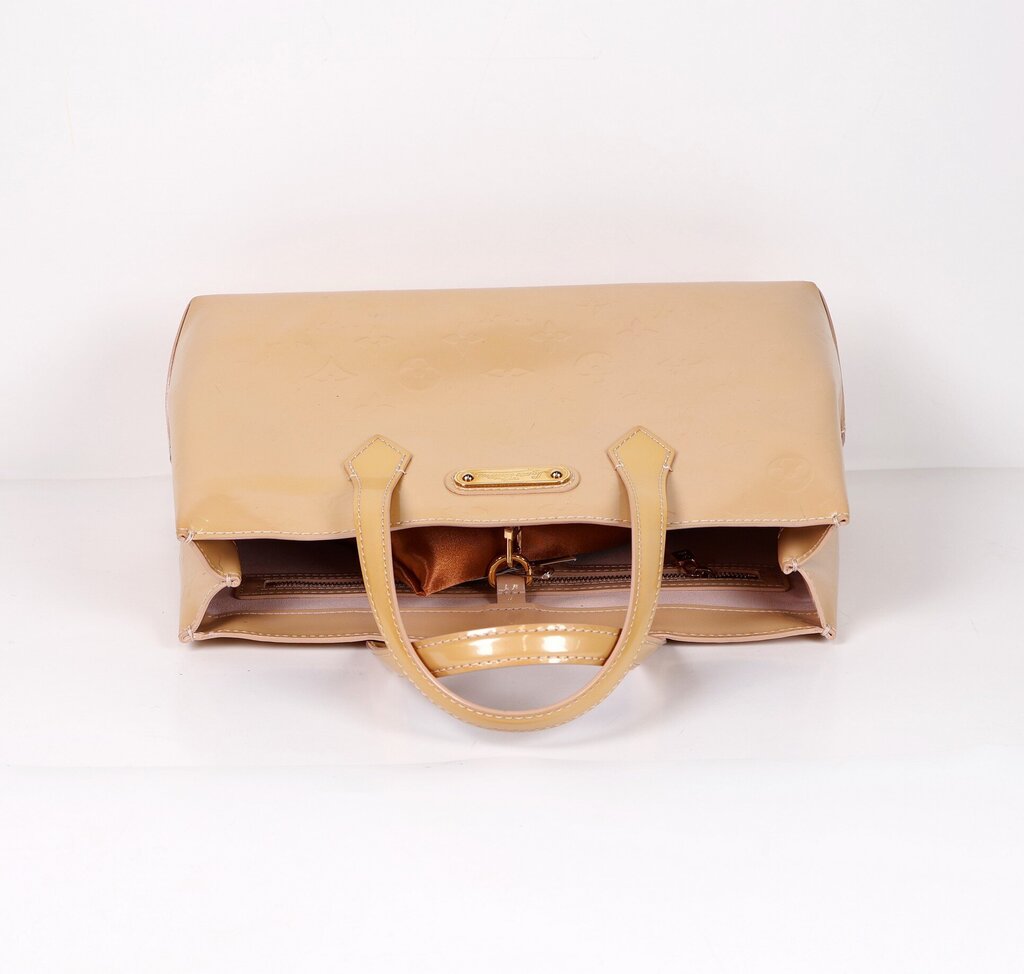 Beige Patent Leather 'Wilshire' Bag