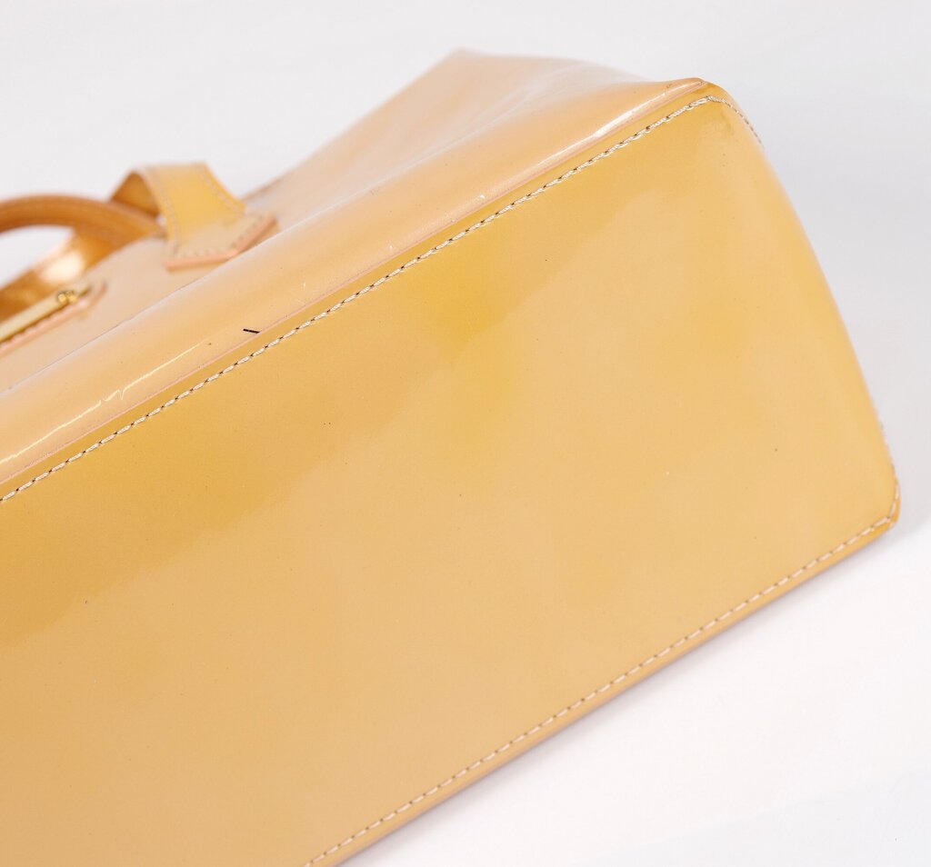 Beige Patent Leather 'Wilshire' Bag