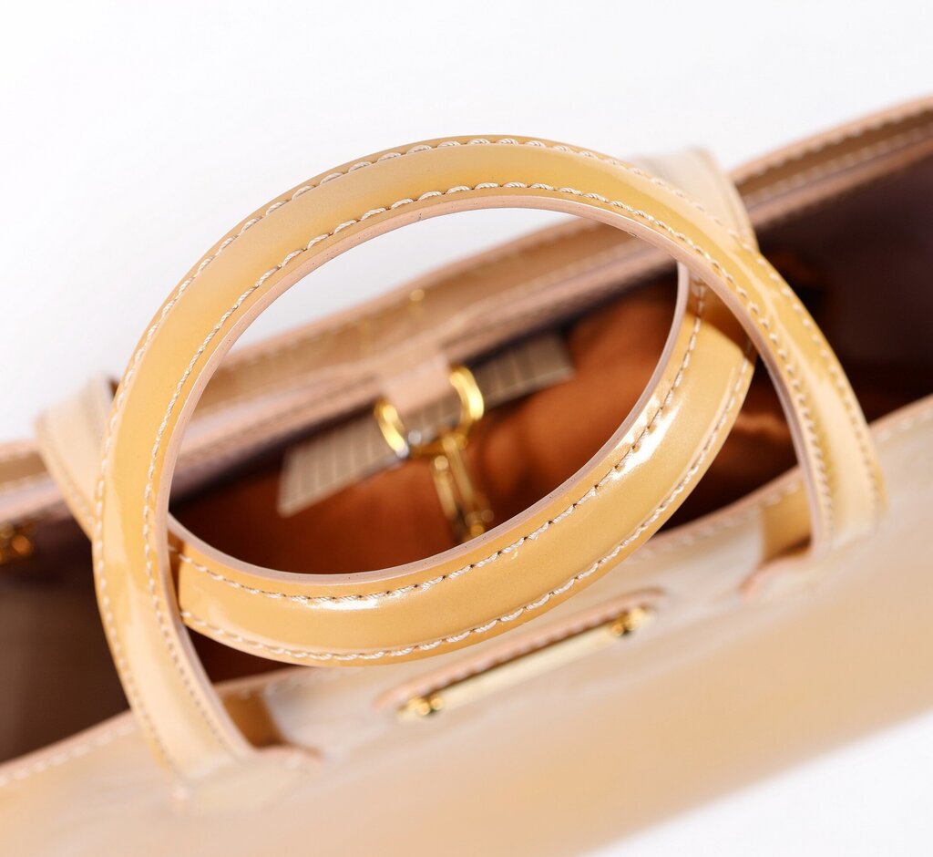Beige Patent Leather 'Wilshire' Bag