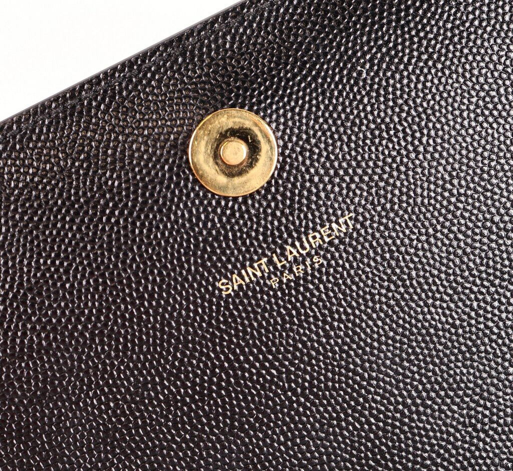 Black Caviar Leather Clutch