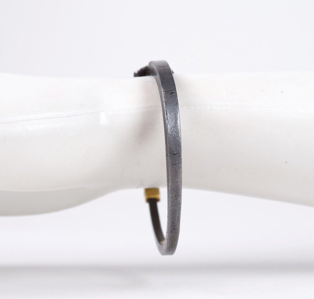 Iron Diamond and Gold Plain Nail Bracelet